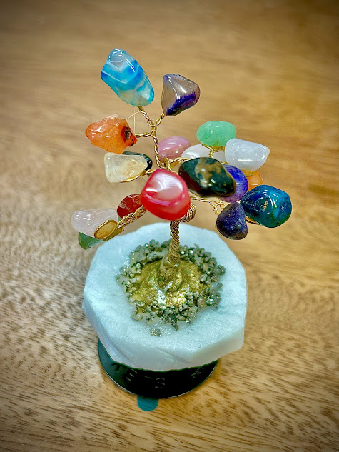 Collection of Gemstone Trees with Amethyst chips, a symphony of peace and refinement