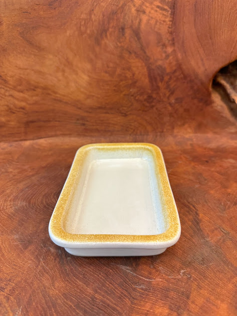 Side view of the Tabanan Tray, showcasing the rustic edge and earthy glaze